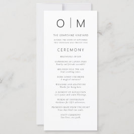 Modernes Hochzeitsprogramm für Minimalistische Typ