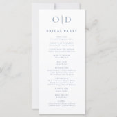 Modernes Hochzeitsprogramm für Minimalistische Typ (Rückseite)