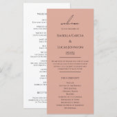 Modernes Hochzeitsprogramm für Personalisiertes Fo (Vorne/Hinten)