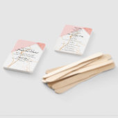 Modernes Hochzeitsprogramm für Rosa und Gold Fächer (Non-assembled)