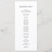 Modernes Hochzeitsprogramm für Rose Gold Liebe Programm (Rückseite)