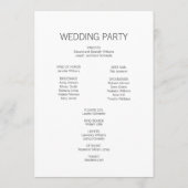 Modernes Hochzeitsprogramm für Rose Gold Liebe Programm (Rückseite)