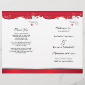 Modernes Hochzeitsprogramm für Rote Flora (Vorderseite)