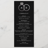 Modernes Hochzeitsprogramm für Silber Rings Programm (Vorderseite)