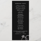 Modernes Hochzeitsprogramm für Silber Rings Programm (Rückseite)