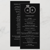 Modernes Hochzeitsprogramm für Silber Rings Programm (Vorne/Hinten)
