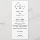 Modernes Hochzeitsprogramm für Silber Rings Programm (Vorderseite)