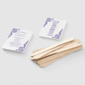 Modernes Hochzeitsprogramm für ultraviolette Spitz Fächer (Non-assembled)