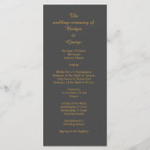 Modernes Hochzeitsprogramm für Vintagen Deko in sc Programm (Rückseite)