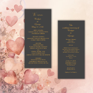 Modernes Hochzeitsprogramm für Vintagen Deko in sc Programm