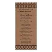 Modernes Hochzeitsprogramm für Whimsical Kraft Werbekarte (Vorne)