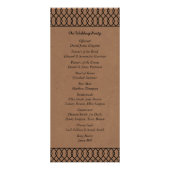 Modernes Hochzeitsprogramm für Whimsical Kraft Werbekarte (Hinten)