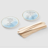 Modernes Hochzeitsprogramm Handfan Fächer (Non-assembled)