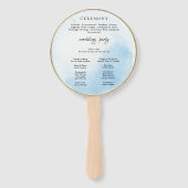 Modernes Hochzeitsprogramm Handfan Fächer (Rückseite)