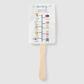 Modernes Hochzeitsprogramm Handfan Fächer (Vorderseite)