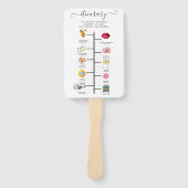Modernes Hochzeitsprogramm Handfan Fächer (Vorderseite)