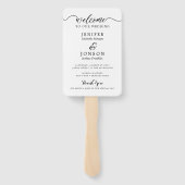 Modernes Hochzeitsprogramm Handfan Fächer (Rückseite)