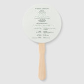 Modernes Hochzeitsprogramm im Blumengeometrie Fächer (Rückseite)