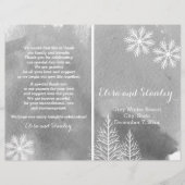 Modernes Hochzeitsprogramm in Aquarellfarbe (Vorderseite)