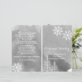 Modernes Hochzeitsprogramm in Aquarellfarbe (Stehend Vorderseite)