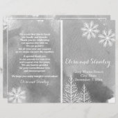 Modernes Hochzeitsprogramm in Aquarellfarbe (Vorne/Hinten)