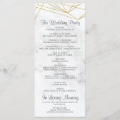 Modernes Hochzeitsprogramm mit geometrischer Darst Programm (Rückseite)