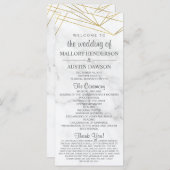 Modernes Hochzeitsprogramm mit geometrischer Darst Programm (Vorne/Hinten)