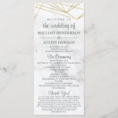 Modernes Hochzeitsprogramm mit geometrischer Darst Programm (Vorderseite)