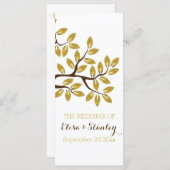 Modernes Hochzeitsprogramm mit Goldfolie Programm (Vorne/Hinten)