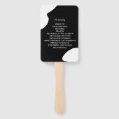 Modernes Hochzeitsprogramm mit rosa Bläschen Fächer (Rückseite)