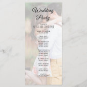 Modernes Hochzeitsprogramm Programm (Rückseite)