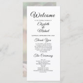 Modernes Hochzeitsprogramm Programm (Vorne/Hinten)