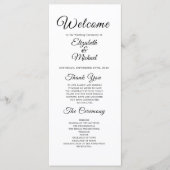 Modernes Hochzeitsprogramm Programm (Vorderseite)