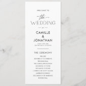 Modernes Hochzeitsprogramm Programm (Vorderseite)