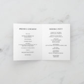 Modernes Hochzeitsprogramm Timeline Minimale Zerem Karte (Innenseite)