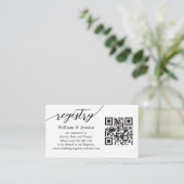 Modernes Hochzeitsregister mit QR-Code und Foto Begleitkarte (Stehend Vorderseite)