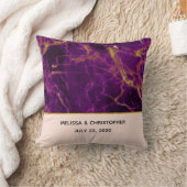 Modernes Hochzeitssemble aus Lila und goldenem Abs Kissen (Decke)