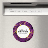 Modernes Hochzeitssemble aus Lila und goldenem Abs Magnet (In Situ (Geschirrspüler))