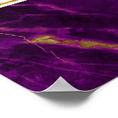 Modernes Hochzeitssemble aus Lila und goldenem Abs Poster (Ecke)