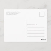 Modernes Hochzeitssemble - Foto mit handgeschriebe Postkarte (Rückseite)