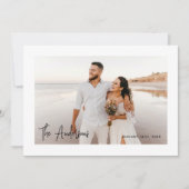 Modernes Hochzeitssemble Foto Vielen Dank Karten (Vorderseite)