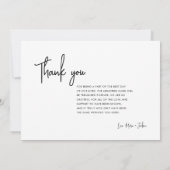 Modernes Hochzeitssemble Foto Vielen Dank Karten (Rückseite)