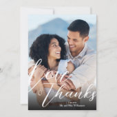 Modernes Hochzeitssemble Foto Vielen Dank Karten (Vorderseite)