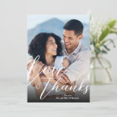 Modernes Hochzeitssemble Foto Vielen Dank Karten (Stehend Vorderseite)