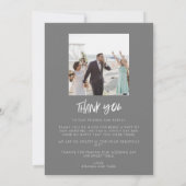 Modernes Hochzeitssemble Foto Vielen Dank Karten (Rückseite)