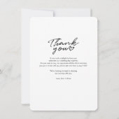 Modernes Hochzeitssemble - Foto Vielen Dank Mitteilungskarte (Rückseite)
