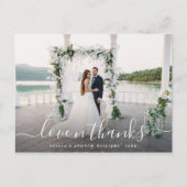 Modernes Hochzeitssemble - Foto Vielen Dank Postkarte (Vorderseite)