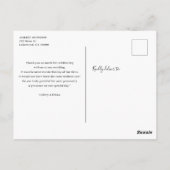 Modernes Hochzeitssemble - Foto Vielen Dank Postkarte (Rückseite)