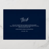 Modernes Hochzeitssemble Foto Vielen Dank Script R Folieneinladung (Rückseite)