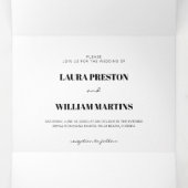 Modernes Hochzeitssemble mit UAWG und Details Dreifach Gefaltete Einladung (Innenseite Mitte)